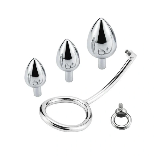 Steel DiscreetChoice Hook Cock Set with Anal Stainless 4663 Ring 0202